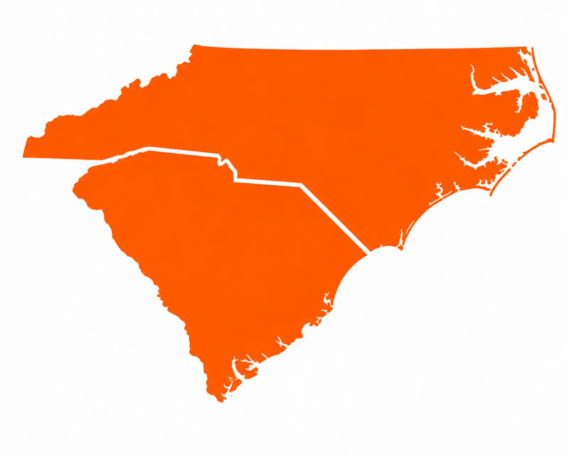North Carolina and South Carolina graphic